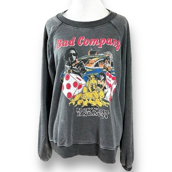 Recycled Karma Bad Company Rock N Roll Fantasy Sweatshirt - Picture 4 of 13
